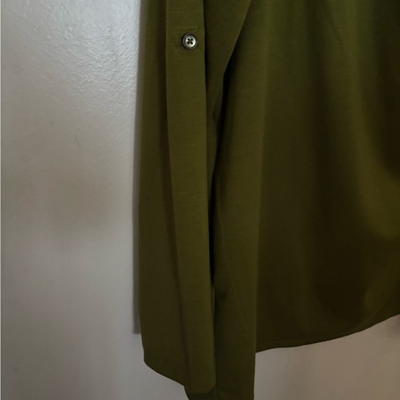 Classy Betabrand Trendy Fall Olive Green Cowl Neck Blouse/Christmas/Size 2X NWOT - Picture 4 of 5